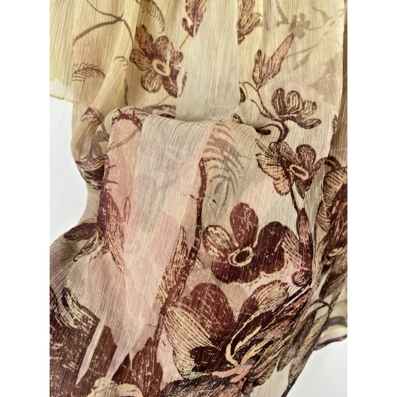 Charlotte Russe Y2K Top Peasant Smocking Sheer Fairycore Whimsigoth Size Large - Picture 9 of 15